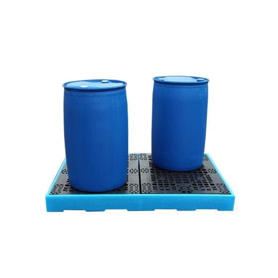"Plancher de rétention polyéthylène, rétention de 300 litres , avec caillebotis