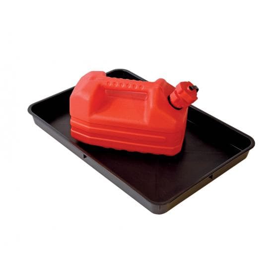 "Bac de rétention polyéthylène, rétention de 8,5 litres, sans caillebotis.
"