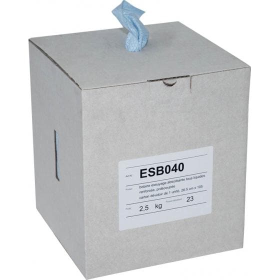 Essuyage en fibres non tissées 100% polypropylène. bobine prédécoupé de 300 form
