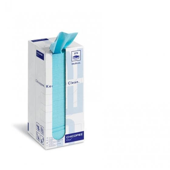 Essuyage non tissé en fibres cellulose et polyester, couleur turquoise,