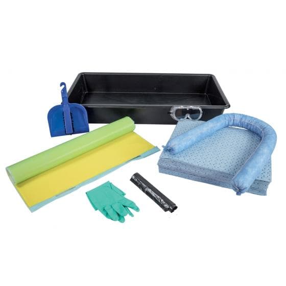 Kit d'intervention pour hydrocarbures, ADR, capacité d'absorption 20 litres. Con