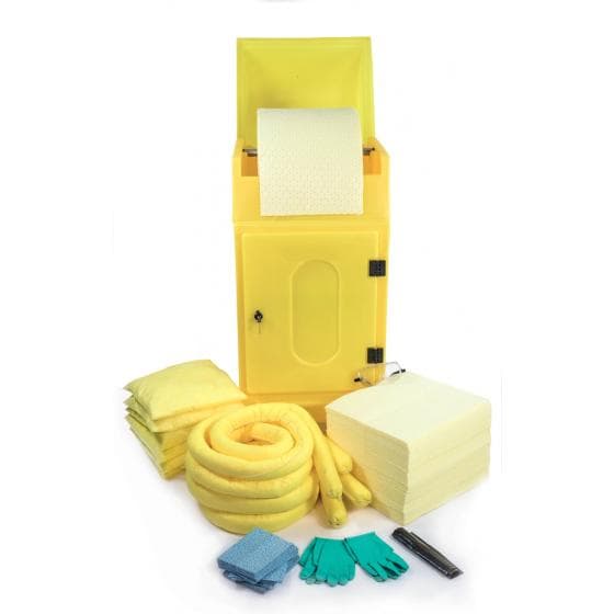 Kit d'intervention pour produits chimiques et tous liquides, capacité d'absorpti