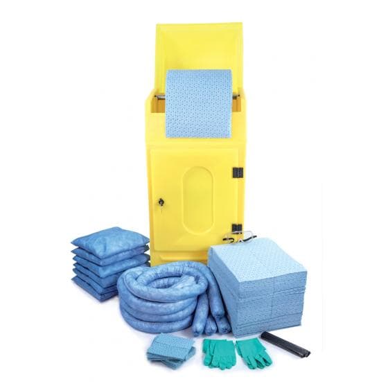 Kit d'intervention pour hydrocarbures, capacité d'absorption 300 litres. Contena