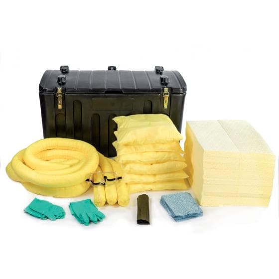 Kit d'intervention pour produits chimiques et tous liquides, capacité d'absorpti