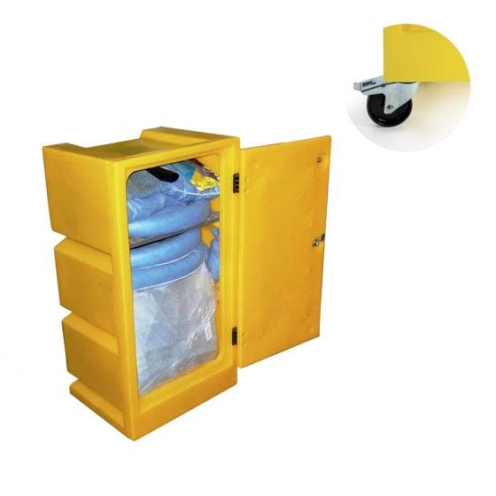 Kit d'intervention pour hydrocarbures, capacité d'absorption 150 litres. Contena