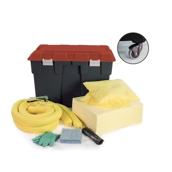 Kit d'intervention pour produits chimiques et tous liquides, capacité d'absorpti