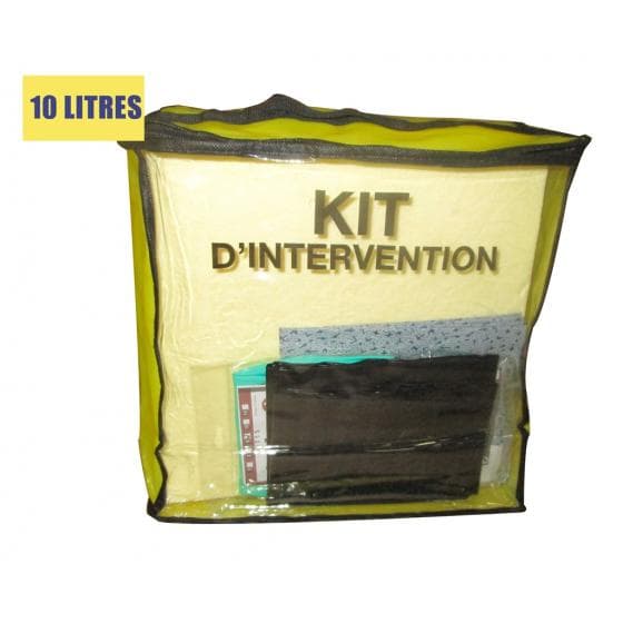 Kit d'intervention pour produits chimiques et tous liquides, capacité d'absorpti