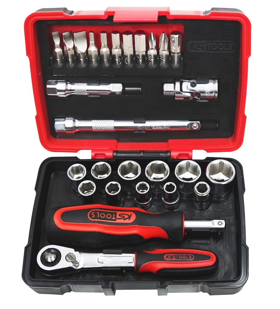 Coffret de douilles et accessoires ULTIMATE® 1-4''. 27 pièces