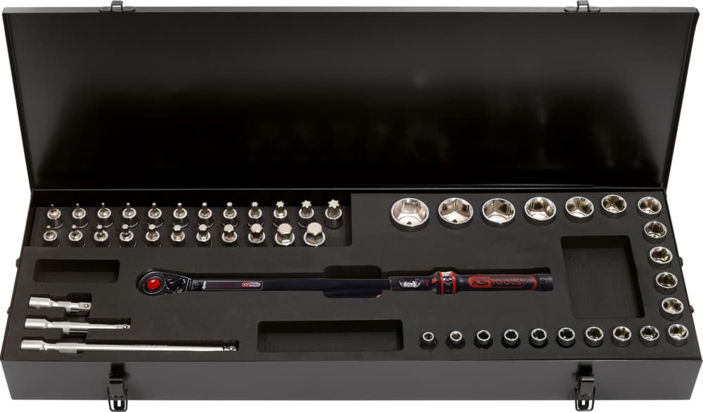Coffret clé dynamométrique ERGOTORQUEprécision® avec inverseur, 1/2'' - 40-200 N
