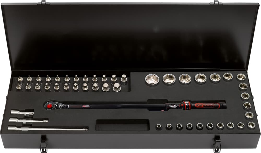 Coffret clé dynamométrique ERGOTORQUEprécision® avec inverseur, 1/2'' - 60-320 N