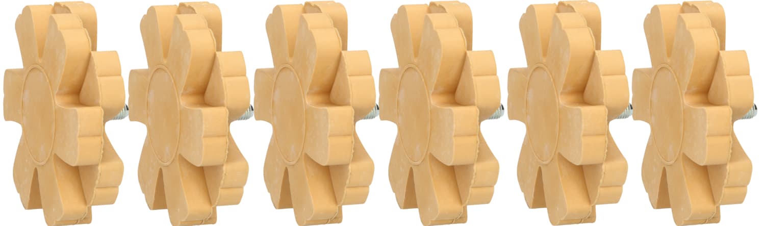 Lot de 6 gommes de nettoyage en hélice. diam 90 x 20 mm