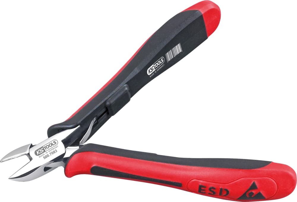 Pince ESD coupante diagonale tête ronde. 125 mm