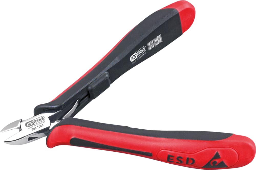 Pince ESD coupante diagonale tête ronde. 120 mm