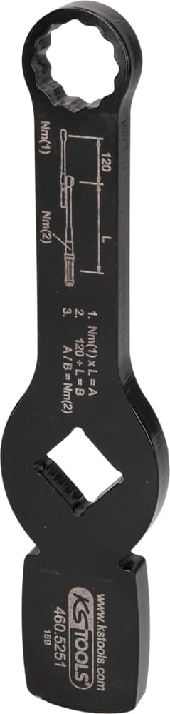 Clé à frapper 3/4'' 12 pans pour cardan Mercedes, 21 mm