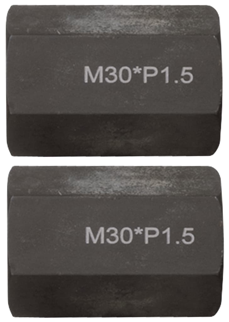 Jeu d'adaptateurs filetés M30x1.5 L=65 mm. 2 pcs