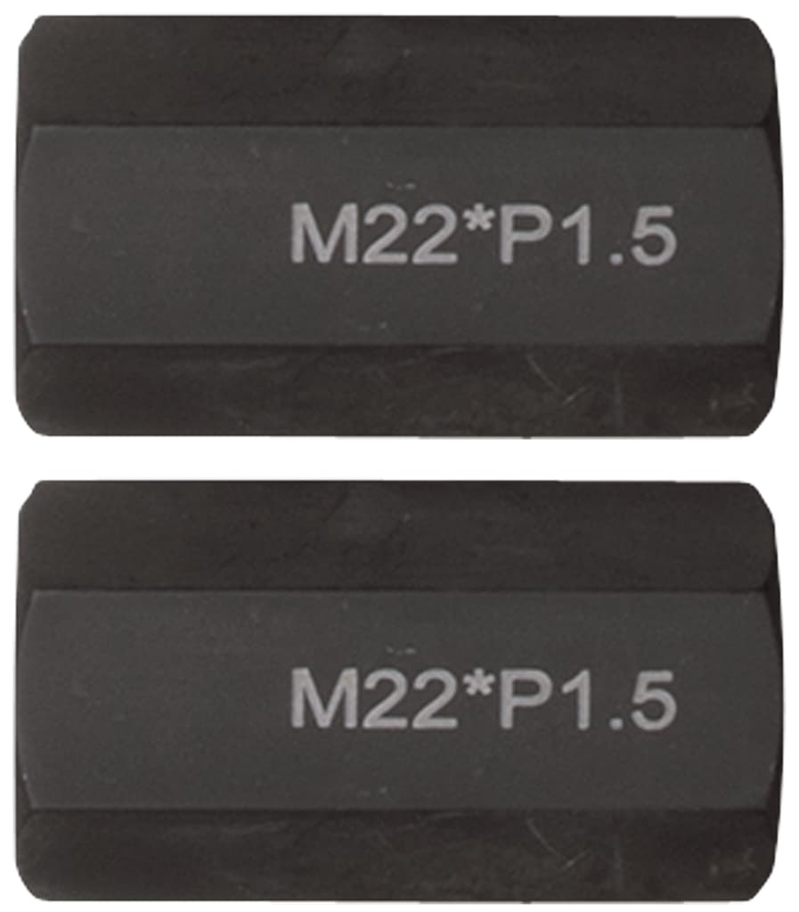 Jeu d'adaptateurs filetés M22x1,5 L=65 mm, 2 pcs