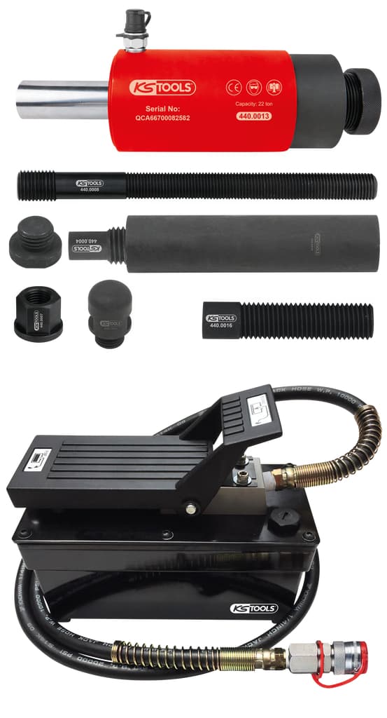 Unité hydraulique 22 t avec pompe hydropneumatique. 13 pcs