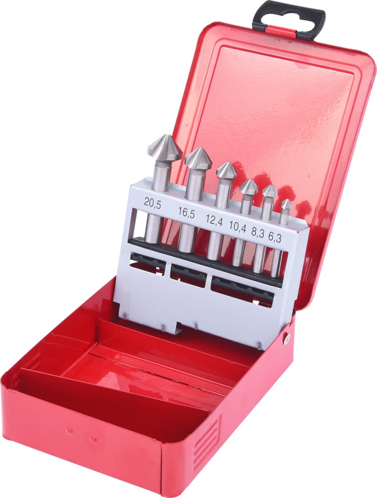 Coffret de forets aléseurs HSS 90°, 6 pièces