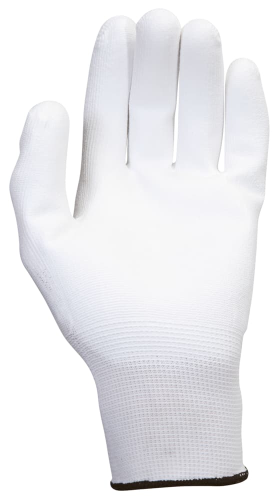 Gants microfibres blancs, T.9, 12 paires