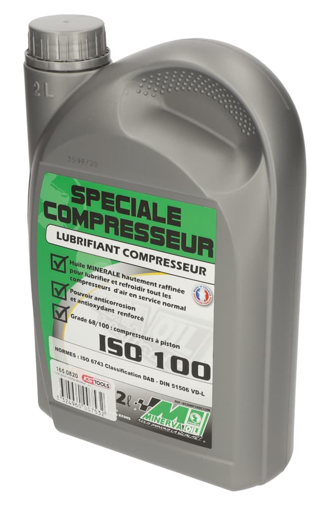 Lubrifiant ISO 100 pour compresseurs, 2 L