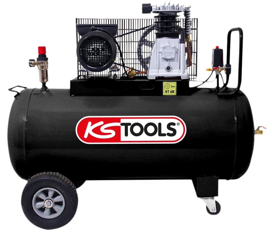 Compresseur sur cuve 100 L - 10 bar - 3 CV - 220 V Mono