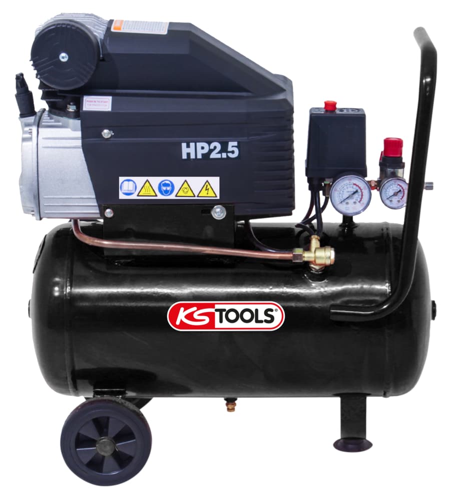 Compresseur sur cuve 25 L - 8 bar - 2,5 CV - 220 V Mono