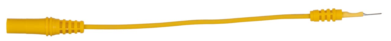 Cordon banane 4 mm sur fiche plate 0,8 mm