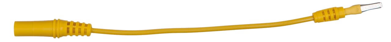Cordon banane 4 mm sur  fiche plate 3 mm