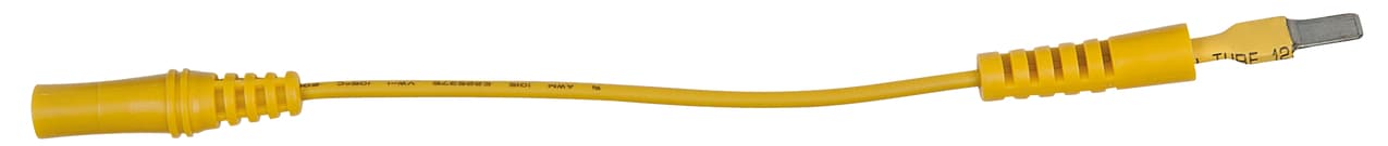 Cordon banane 4 mm sur  fiche plate 5 mm