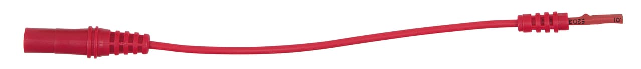 Cordon banane 4 mm sur  fiche plate 1,2 mm