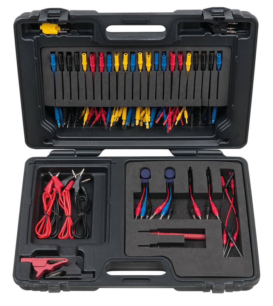 Coffret de câbles de mesure et de test pour diagnostic, 12/24 V, 92 pcs