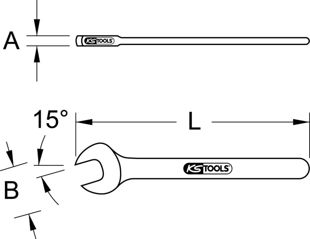 Clé à fourche à cliquet, isolée, 13 mm