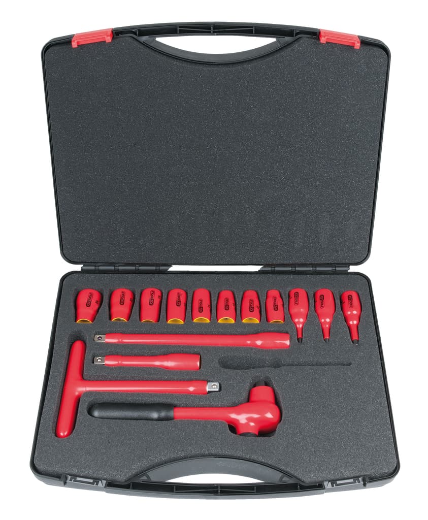 Coffret de douilles isolées 1/2'', 15 pcs.