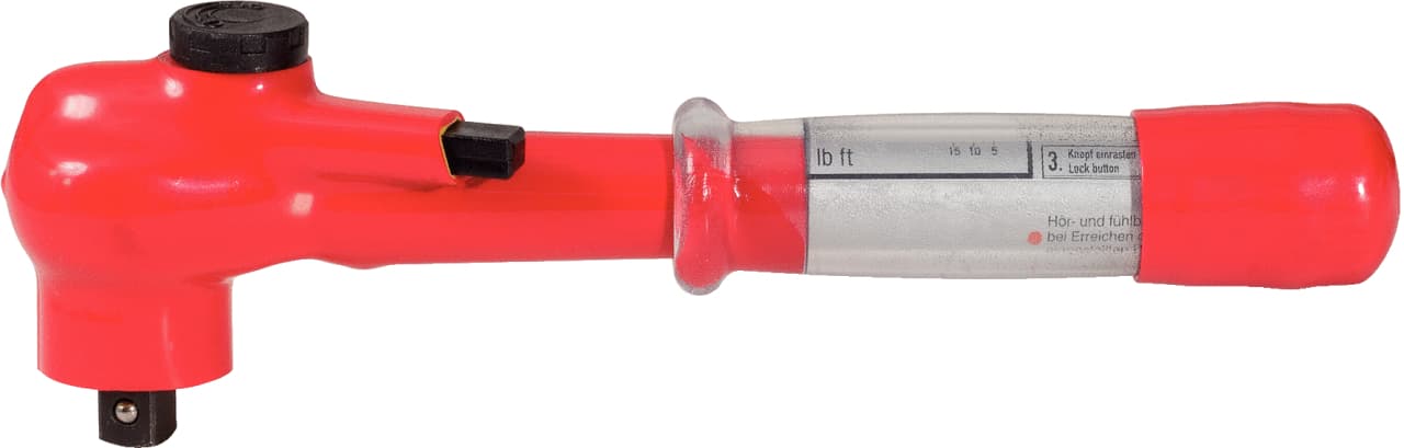 Clé dynamométrique isolée à cliquet réversible 1/2'' 2-27Nm