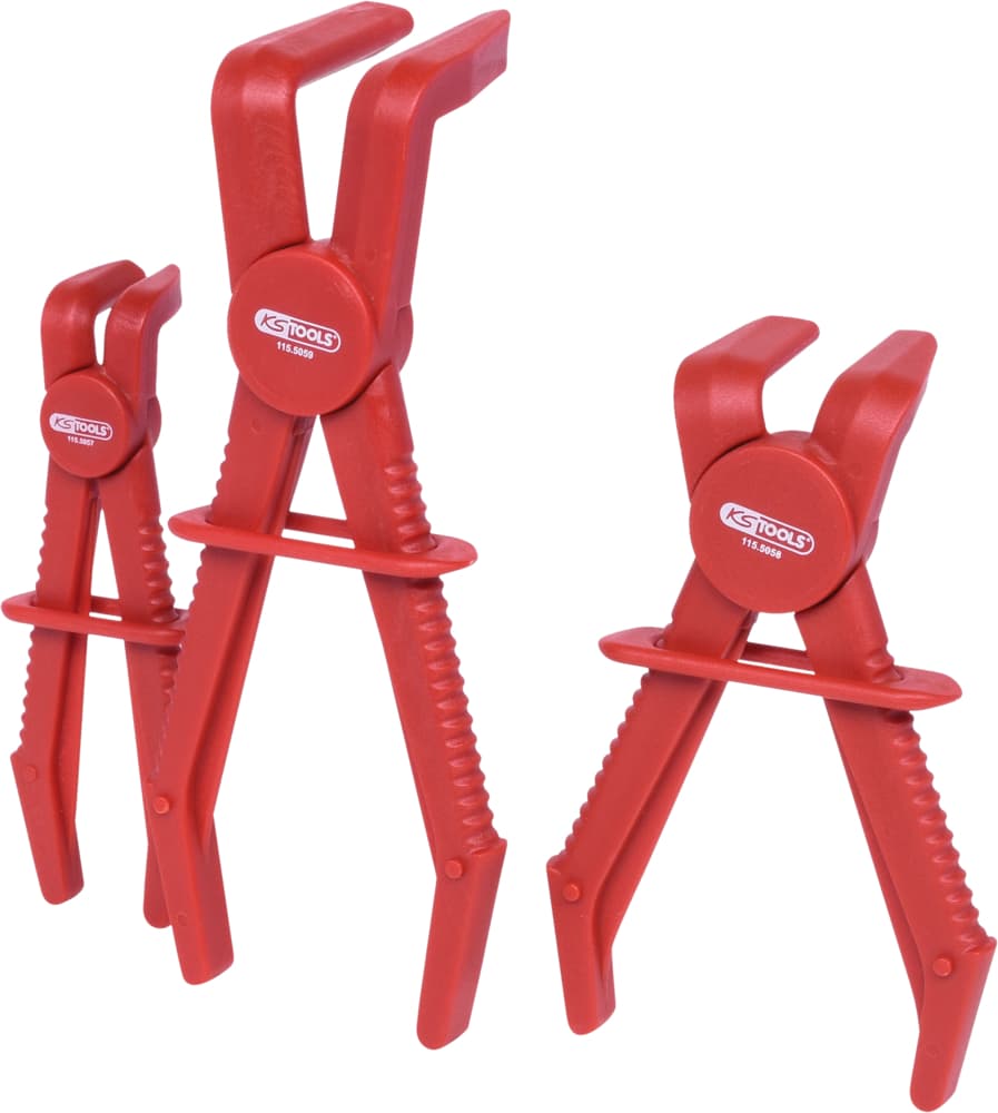 Jeu de pinces à clamper coudées à 90°, 3 pcs