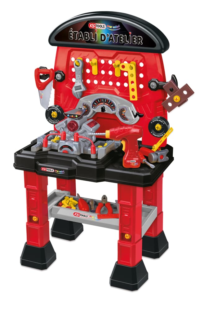 Établi d'atelier pour enfants, 78 pièces