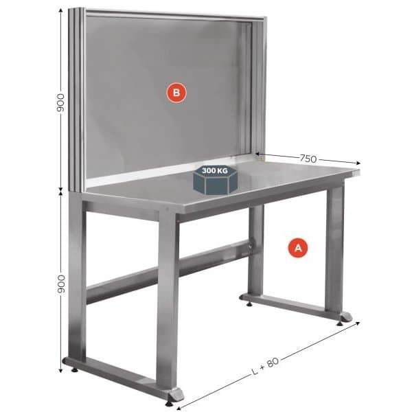 Fond arrière en INOX perforé l 1000 x H 900 mm pour QUALIPOST 3500 INOX