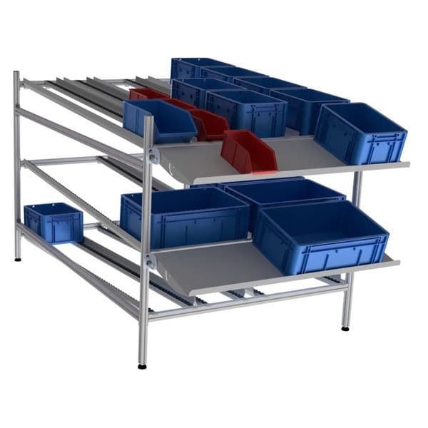 LEANDYNAMIC 500 PICKING l 1301 x P 1965 x H 1301 mm 3 niveaux avec 2 étagères ré