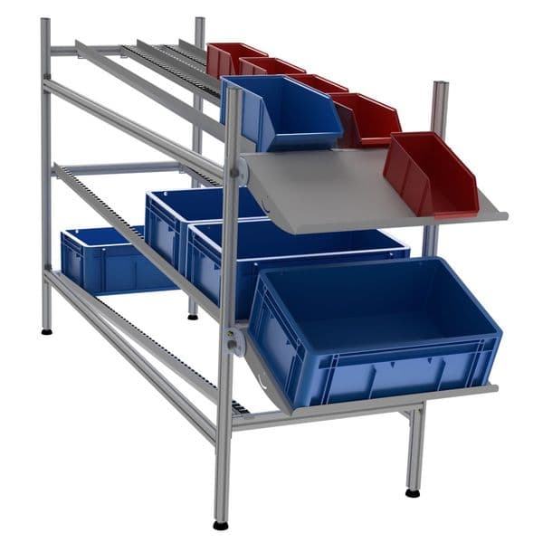 LEANDYNAMIC 500 PICKING l 647 x P 1965 x H 1301 mm 3 niveaux avec 2 étagères rég
