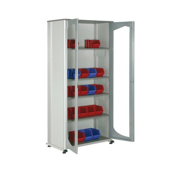 ARMOIRE VISUELLE 5S B l 930 x P 550 x H 1970 mm version 4 étagères avec serrure