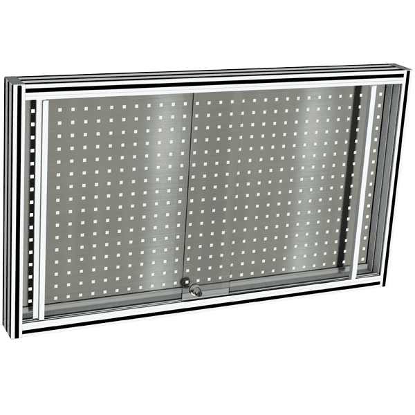 MAINTPOST 250B INOX l 1264 x H 732 mm Ep. 100 mm avec portes en PMMA verrouillab
