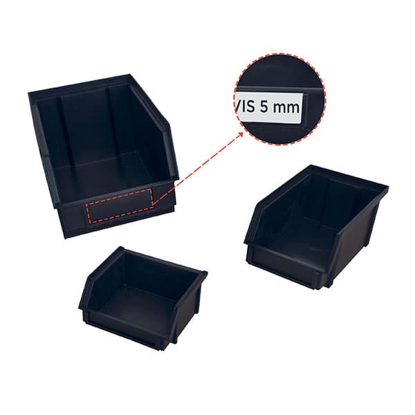 BAC A BEC PLASTIQUE ESD noir l 160 mm