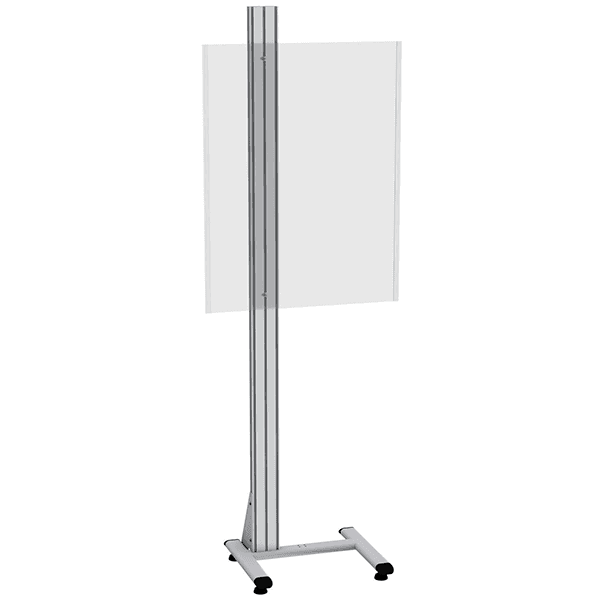 Paroi de protection 680 x 880 mm sur piètement H 1960 mm