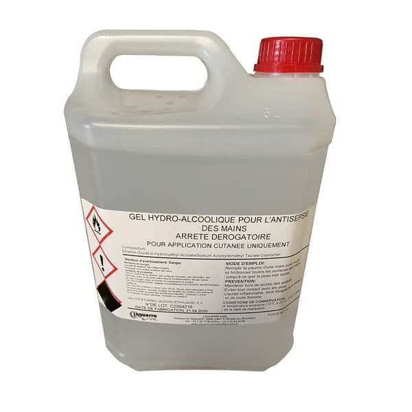 Gel hydroalcoolique 4 bidons de 5 Litres
