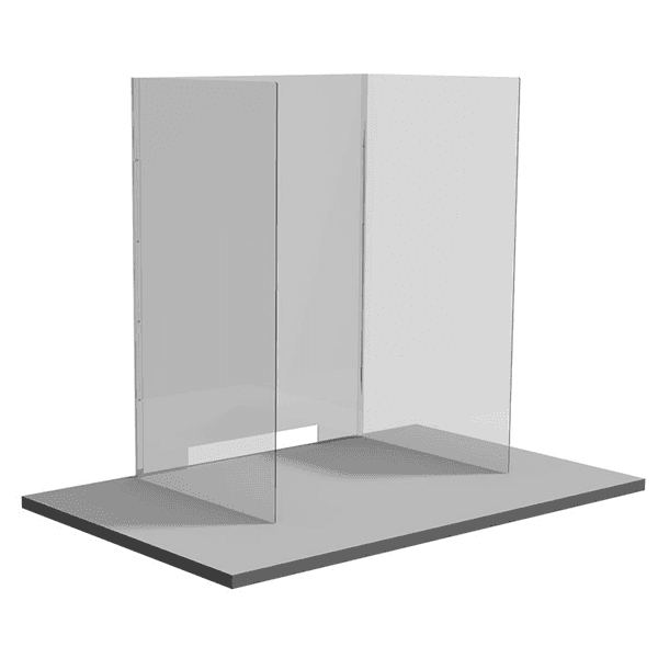 Paroi de protection poste de travail 680 x 880 x 500 mm