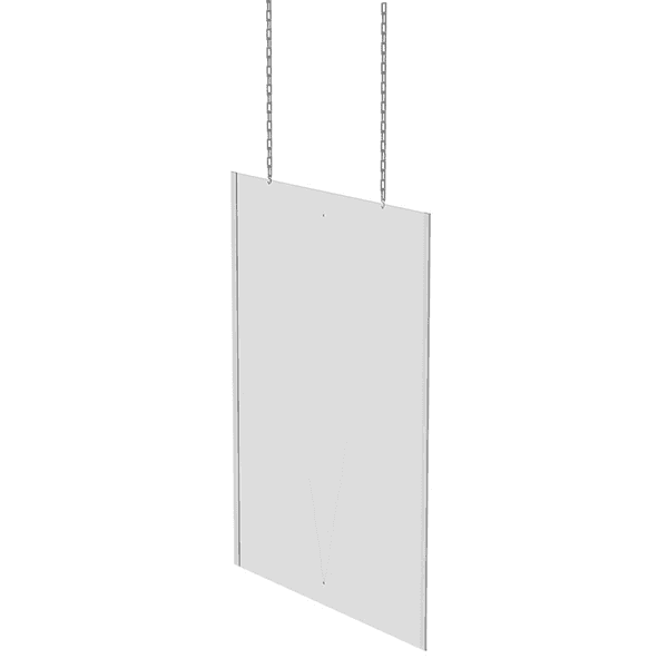 Paroi de protection fixation par chaines 680 x 880 mm