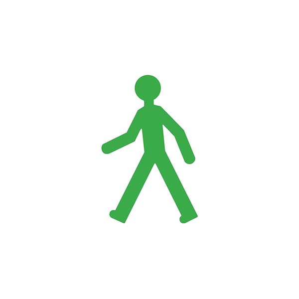 Pictogramme adhésif Silhouette piéton vert L 735 x l 478 mm Ep. 0.3 mm