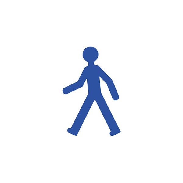 Pictogramme adhésif Silhouette piéton bleu L 735 x l 478 mm Ep. 0.3 mm