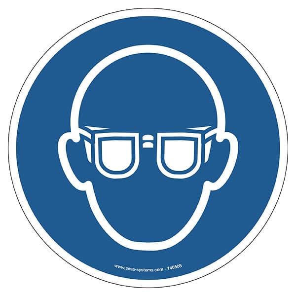 Lot de 2 pictogrammes adhésif au sol MEDIUM Lunettes Ø 200 mm
