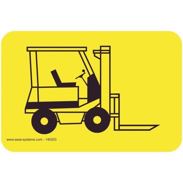 Lot de 2 pictogrammes adhésifs Chariot MEDIUM L 300 x H 200 mm Ep. 0,30 mm